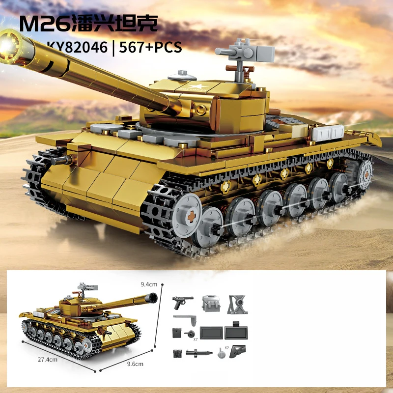 

KAZI new Military tank sets ww2 germany us T34 model building blocks kits army world war 2 1 i ii panzer vehicle armored toys