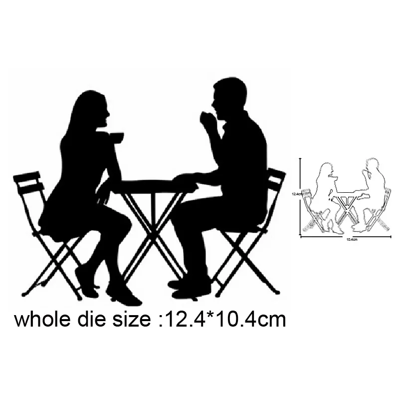 

Metal Cutting Dies Coffee tea couple wedding Craft Die Cuts Stencil For Diy Scrapbooking Paper Cards Embossing Knife Blade Die