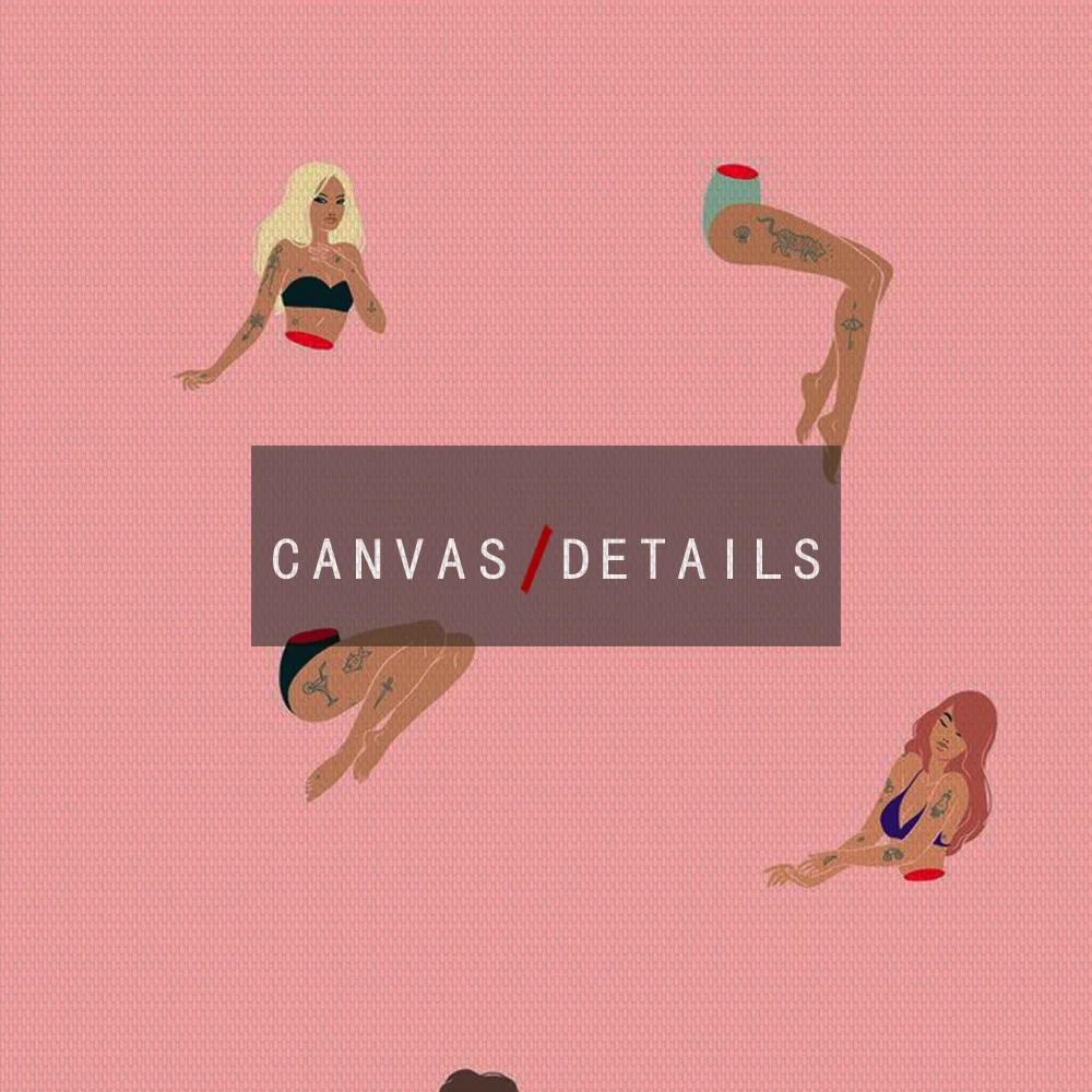 Абстрактная Картина на холсте с изображением Женщины бикини плавание картина в