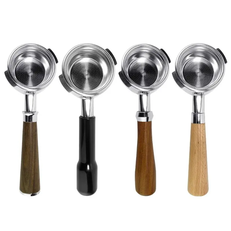 

Coffee Bottomless Portafilter Group-head 58MM Coffee Machine Solid Wooden Handle L5YE