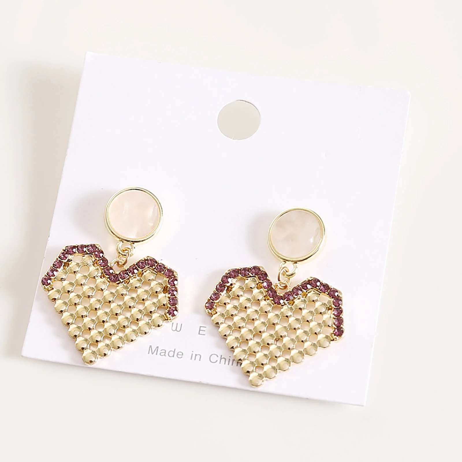 

DoreenBeads Vintage Drop Earrings For Women Wedding Party Earrings Jewelry Sweet Heart Multicolor Rhinestone Earrings Gift