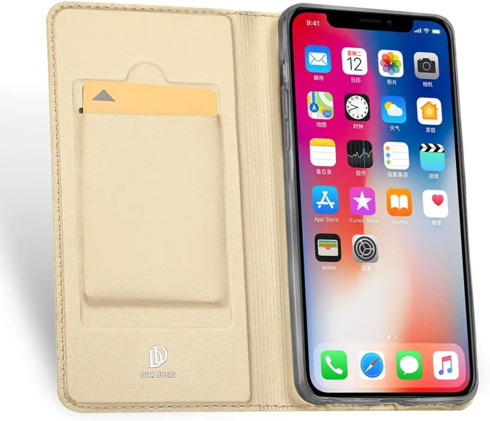 Ультра тонкий DUX DUCIS кожи Pro серии Бумажник кожаный флип чехол для Iphone 5 6s 6 plus 7 8 plus x XS XR XS Max samsung S8 S9 примечание 9
