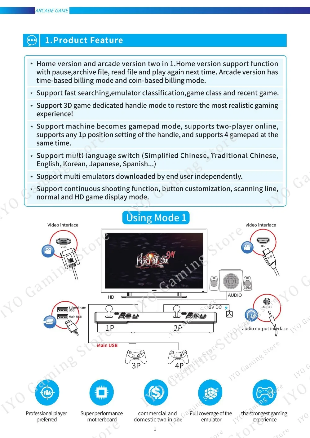 Pandora 9H 3D игры аркадная консоль 2199 в 1 Материнская плата VGA HDMI выход Домашняя версия Печатная плата включает 10 шт. 3D игры