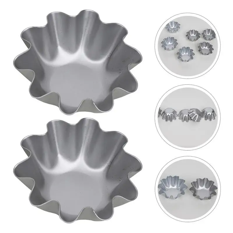 

6Pcs Egg Tart Molds Cake Baking Molds Tartlet Baking Tools Pudding Molds