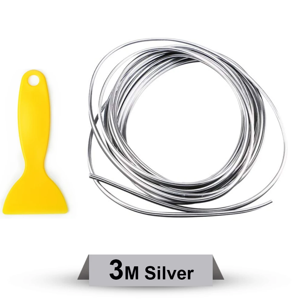 

3 м внутренняя вставка для приборной панели автомобиля, автоматическая гибкая вентиляционная отверстие, край двери, декоративная литая полоса, аксессуары для линии со скребком