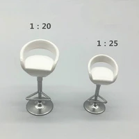 120 125 scale white color diy dollhouse diy bar stool model miniature indoor model toy