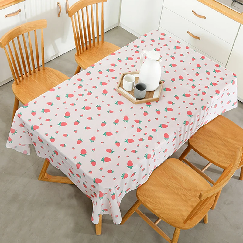 

Fruit Printing Tablecloth PEVA Table Cloth Waterproof Oilproof Kitchen Dining Table Covers Mat Tea Table Cloth Home Decoration
