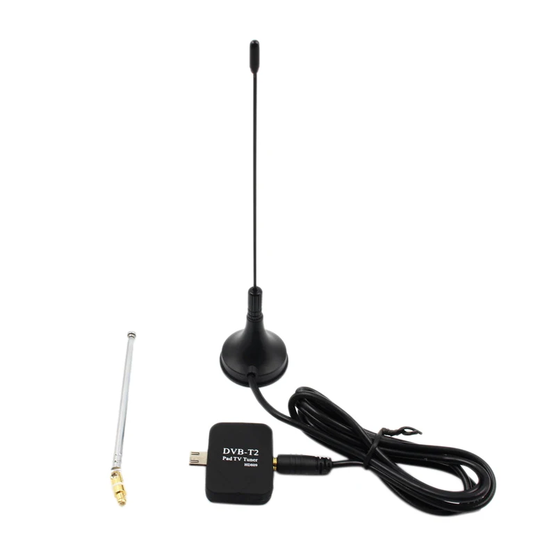 

ТВ-антенна DVB-T2, цифровой тюнер Micro-USB для Android мобильный телефон Pad, HD TV Stick с двойной антенной