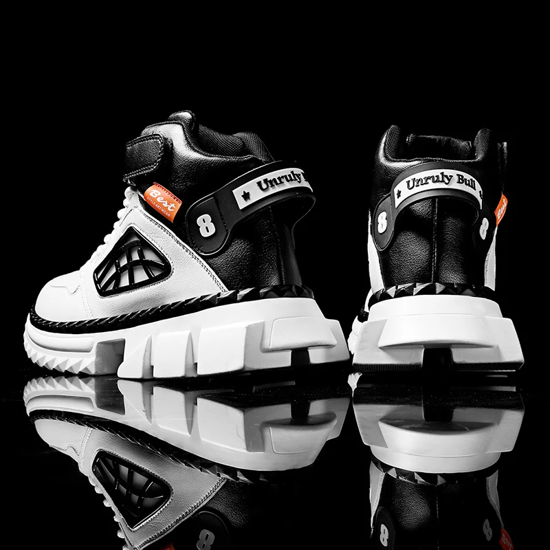 Мужская баскетбольная обувь с высоким верхом новая кожаная для осени и зимы