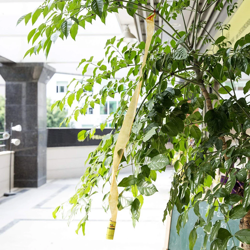 Практичный 24 рулонов липкие летать Бумага устранить мух насекомых клей ловушка