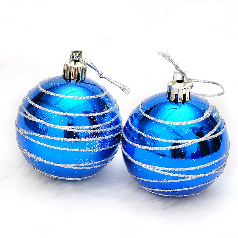 6 шт. новогодние подвесные шарики для ёлки диаметр см | Дом и сад