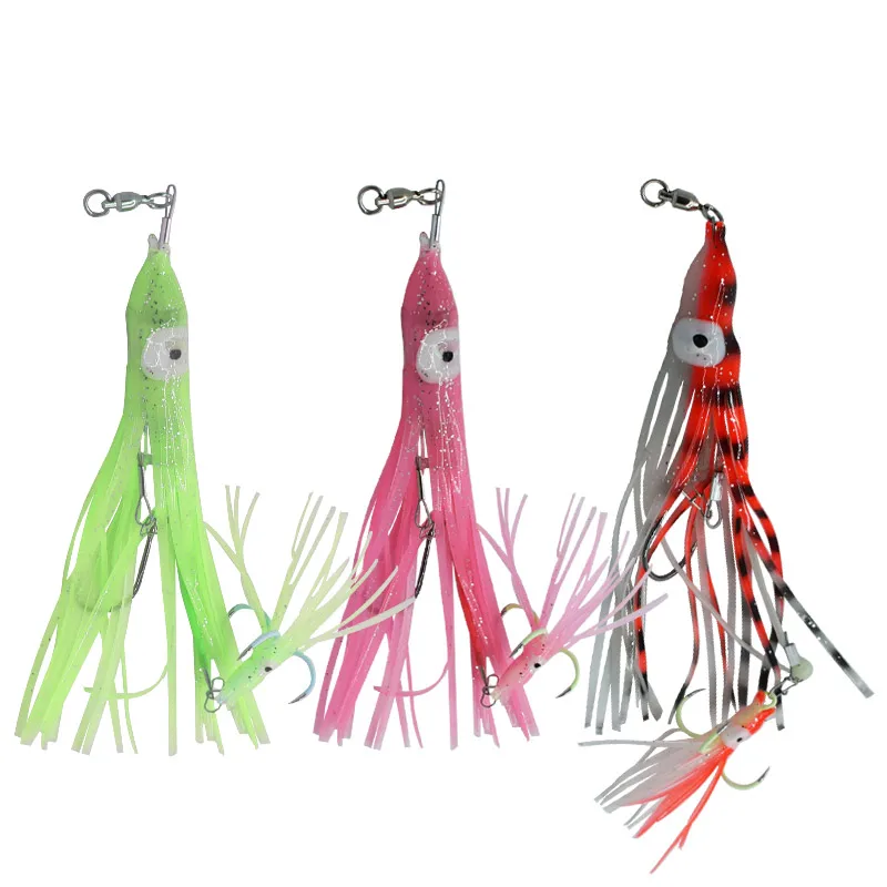 

YJBYYX Luminous Squid Hook 1pcs / lot Bait Squid Jig Deep Sea Fishing Bait Octopus Trolling Shake Fishing Bait