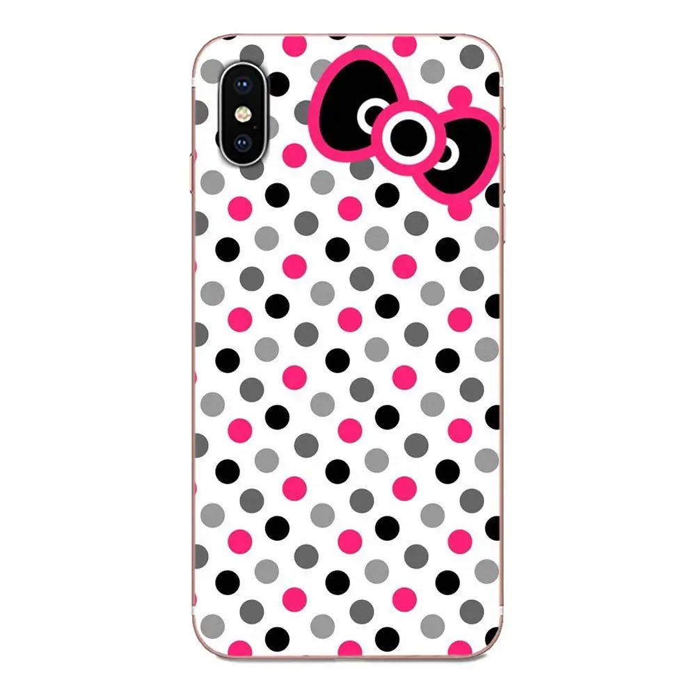 Черно белый милый в горошек для Apple iPhone 4 4S 5 5C 5S SE 6 6S 7 8 11 Plus Pro X XS Max XR мягкий чехол из