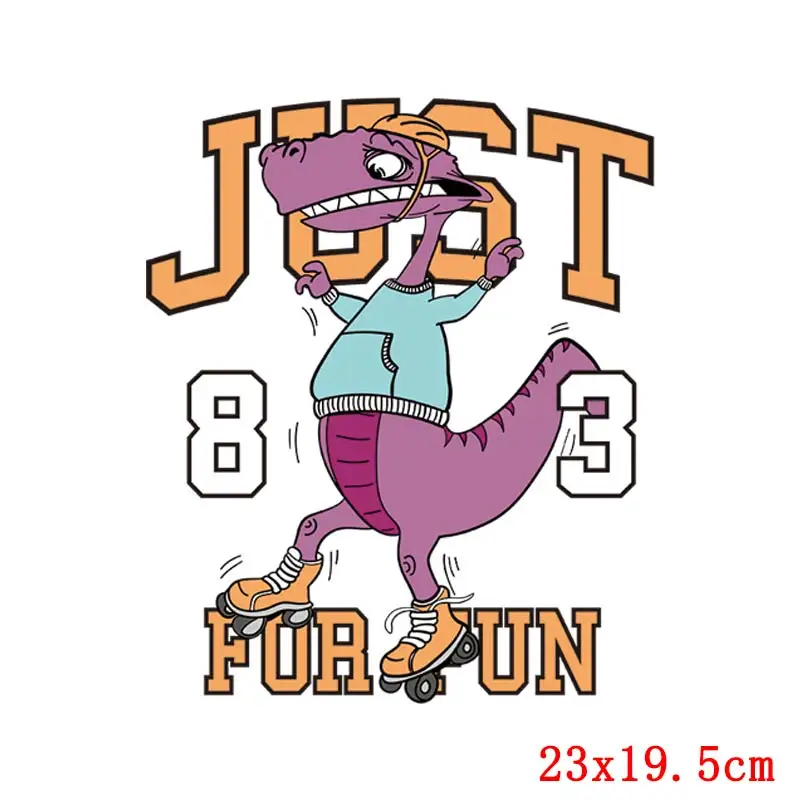 Виниловые Мультяшные милые динозавры нашивки в полоску крутые животные пластыри