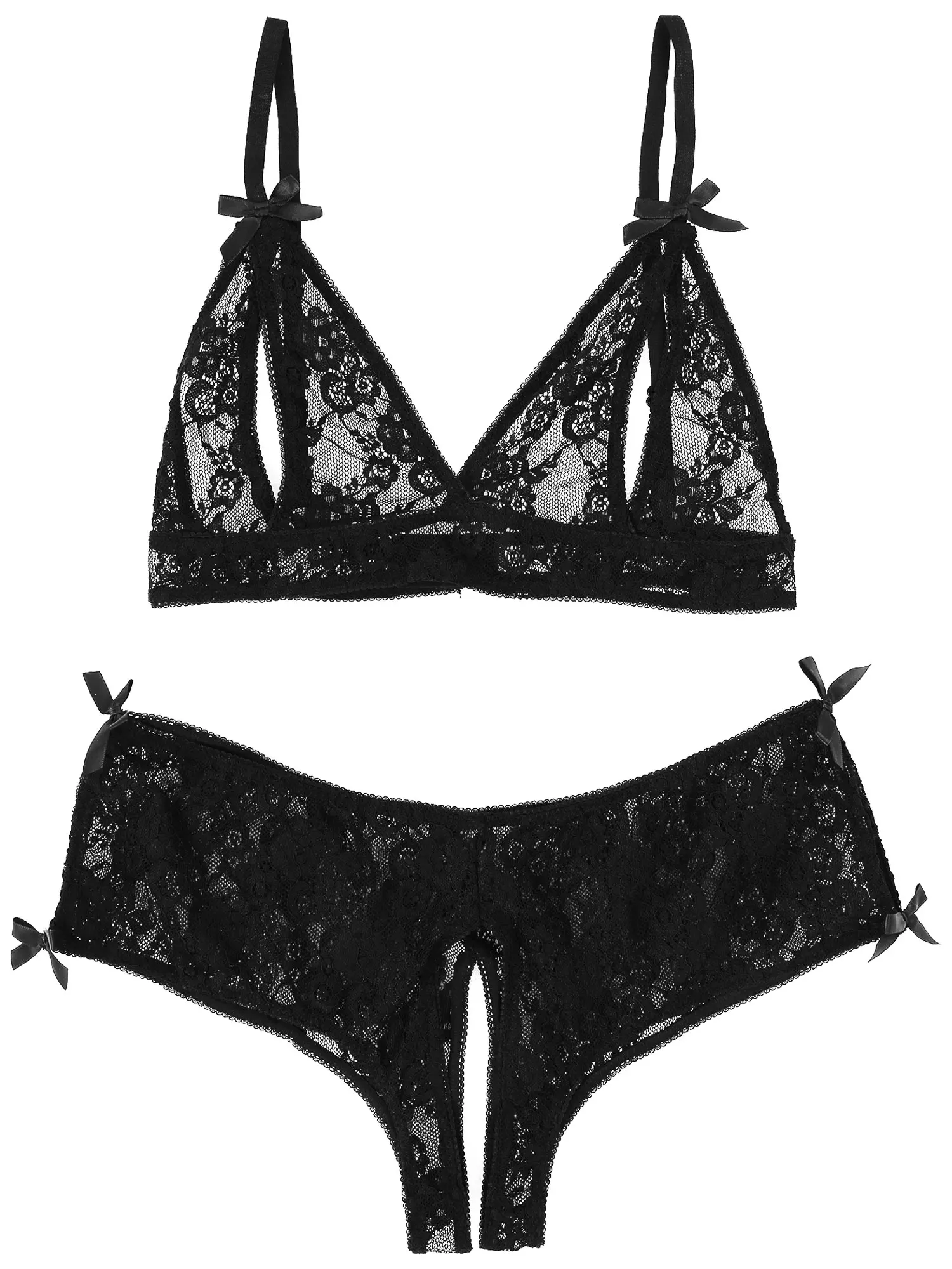 Женское нижнее белье костюм для секса кружевной бюстгальтер с вышивкой без