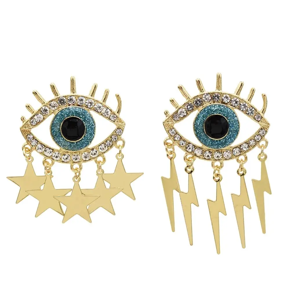 

2020 New Fashion Evil Eye Earrings Creative Design Gold Dripping Oil Eye Earring For Women Daily Party Ear Jewelry Accessories.