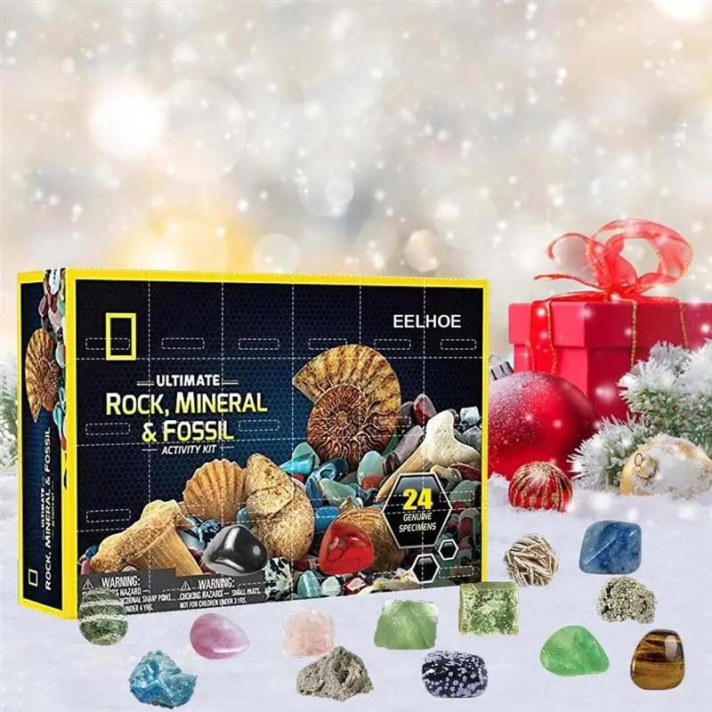 

Mega Dig Kit Christmas Advent Calendar Mineral Gift Box Funny Early Childhood Education Toys