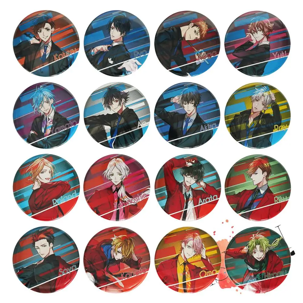 Джаз ВКЛ! Значок аниме Kakeru Ryo Koga Yuki Yamato Ao Akira Ray Roland Terunoshin Arata Riku соевая игра