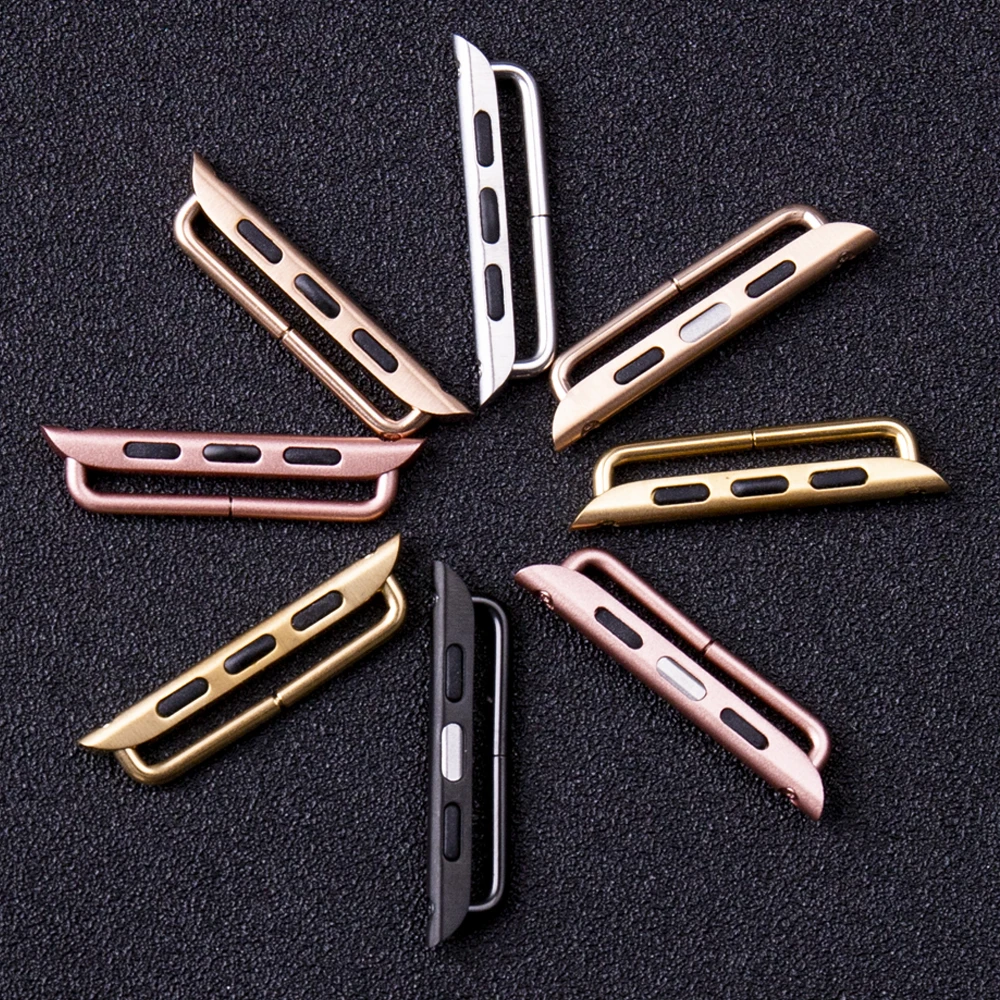 

Strap adapter series for Apple Watch5 4 3 2 1 connector 42mm 38mm iwatch seamless metal aluminum wristband connector accessorie