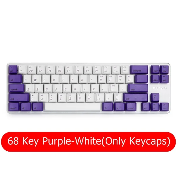 Фиолетовый MAGICFORCE PBT Two-Color Moulding 108 Key Mechanical Keyboard Keycaps For Mechanical Keyboard Cute Mixed Color PBT Keycaps - Цвет: Фиолетовый