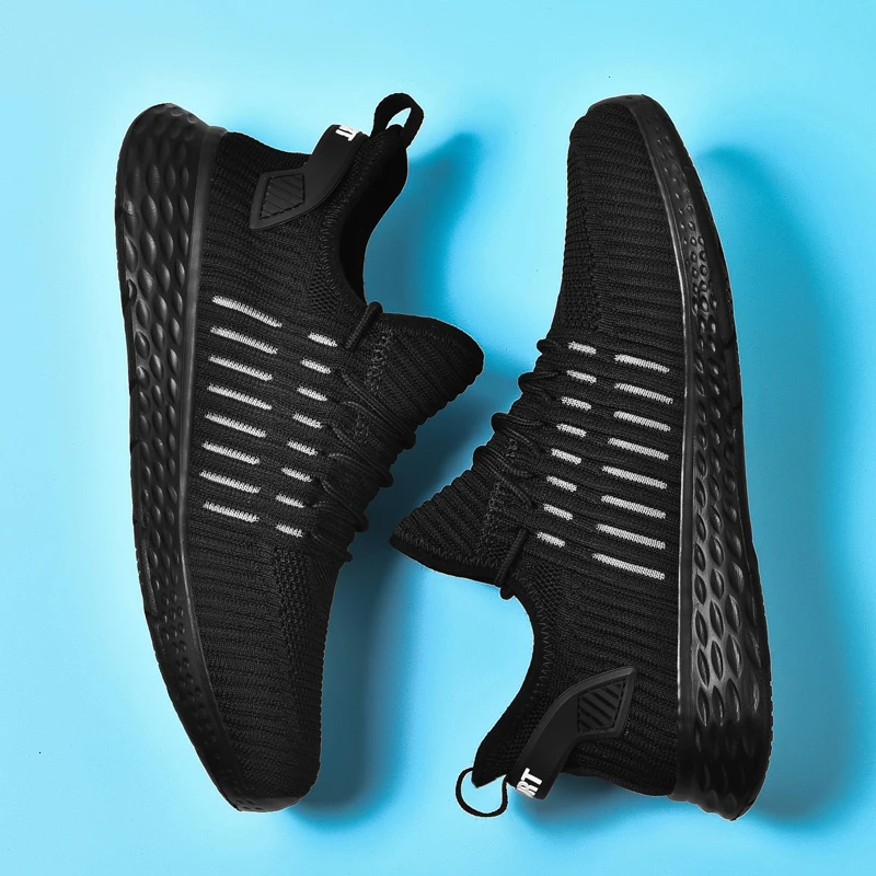 QZHSMY/Белая обувь для мужчин; светильник Flyknit; мужские кроссовки; дышащая повседневная спортивная обувь; сезон весна-осень; удобные теннисные туфли; Masculino