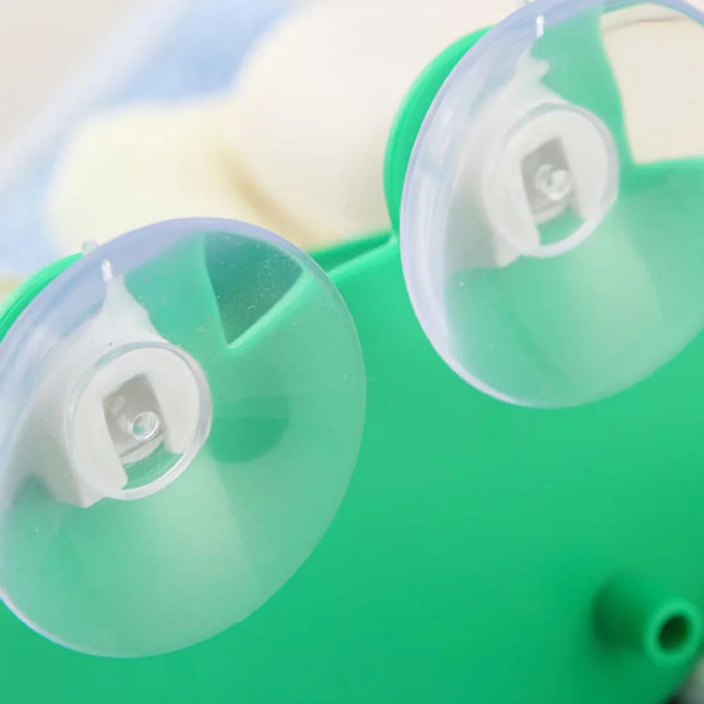 

Punch Free Soap Box Soap Holder Suction-cup Shaped Soap Container Soap Drainging Supplies for Bathroom Kitchen (Green)