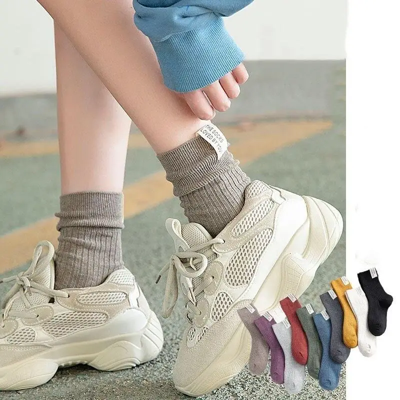 Новые шерстяные вязаные женские длинные носки Jeseca в стиле Харадзюку модное