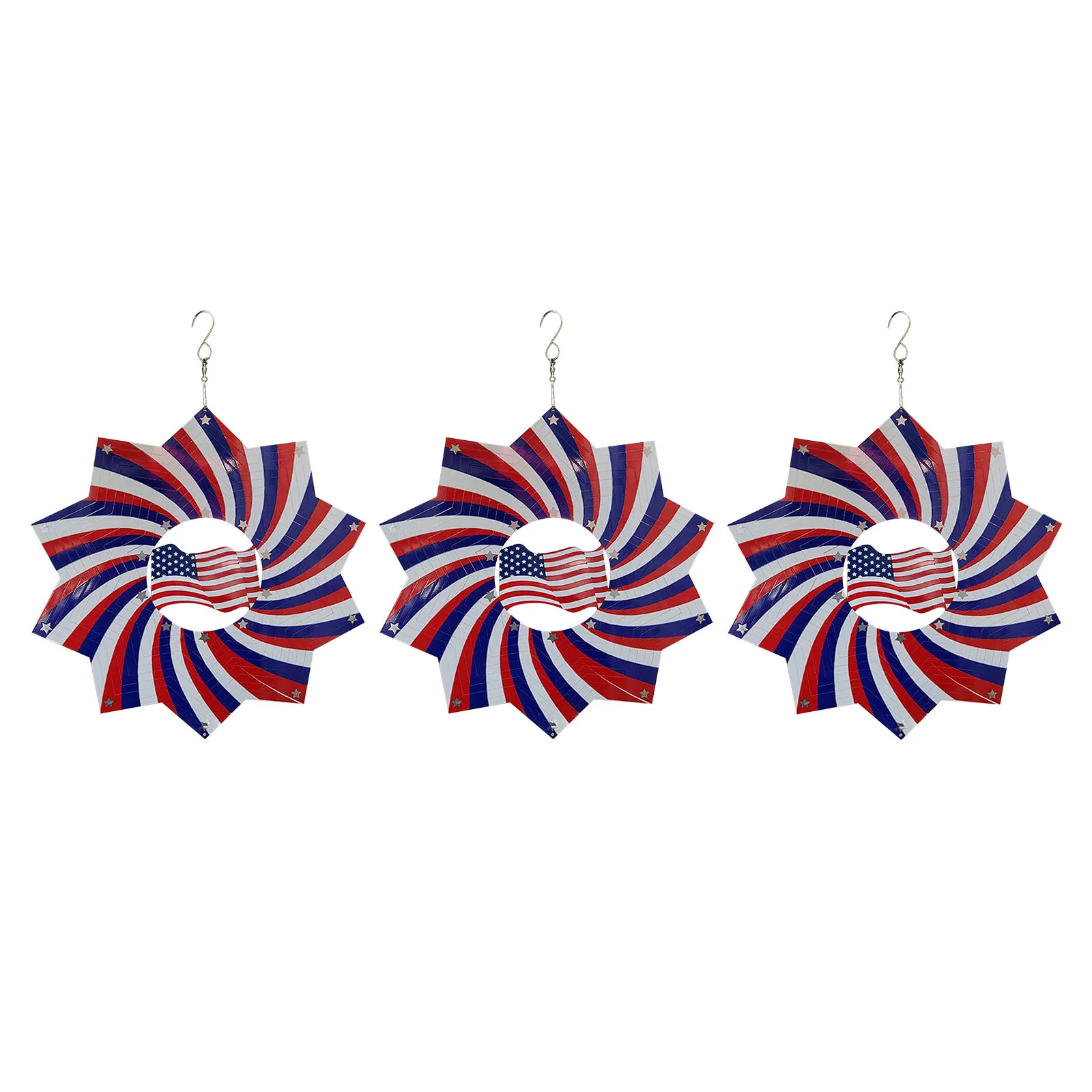 

Independence Day 3D D Ynamic Rotating Wind Chime Color 12 Inch Wind Wheel decoracin de habitacin