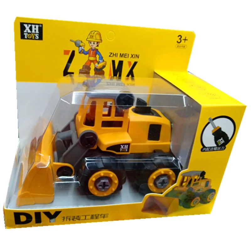Детский DIY экскаваторный валик бульдозер разборка сборка строительный грузовик