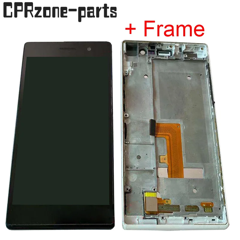 

5.0" Black / White + Frame For Huawei Ascend P7 P7-L00 P7-L05 P7-L10 LCD Display With Touch Screen Digitizer Assembly