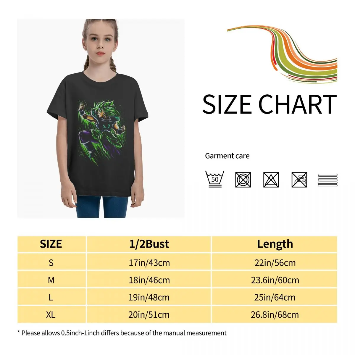 

Anime Fans Broly T Girl T Shirt Not easy to shrink Short sleeveRound neck T-shirt