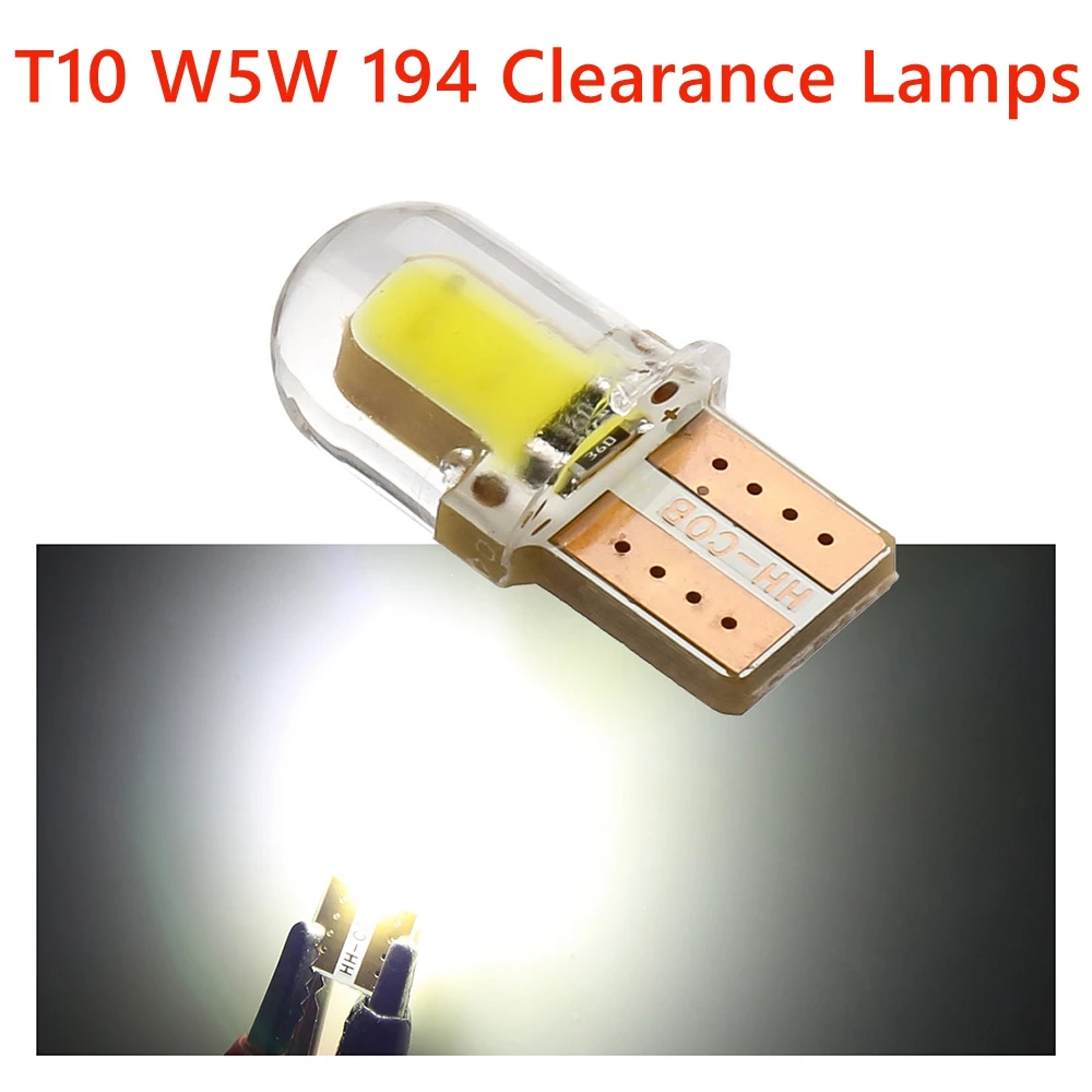T10 светодиодная белая лампа для номерсветильник знака W5W 194 168 COB 8SMD