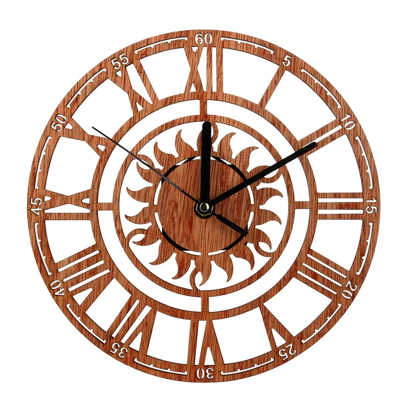 

Винтаж деревянные настенные часы Шебби-шик, рустикальный Кухня дома антикварные настенные часы декор