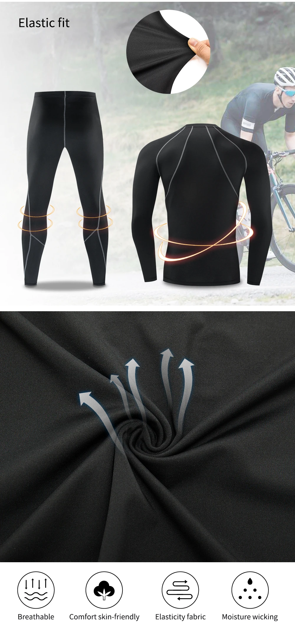 WOSAWE Велоспорт базовый слой подштанники компрессионные колготки велосипед бег MTB