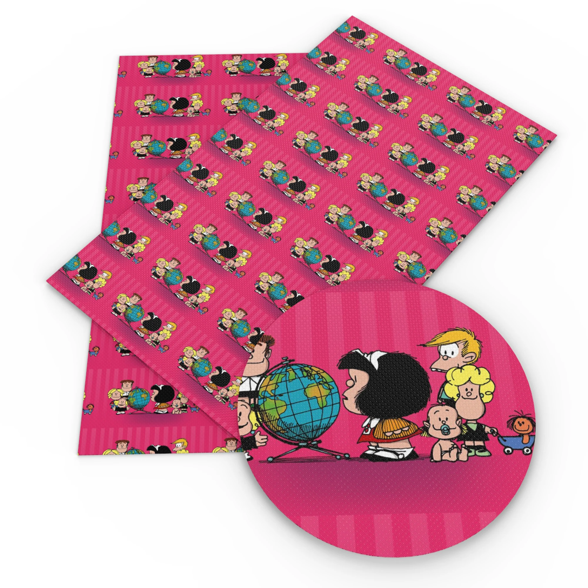 

20*34cm Cartoon Character Faux Leather Fabric Sheets Vinyl Fabric For DIY Handmade Earring Bows Making Home Textile,1Yc14346
