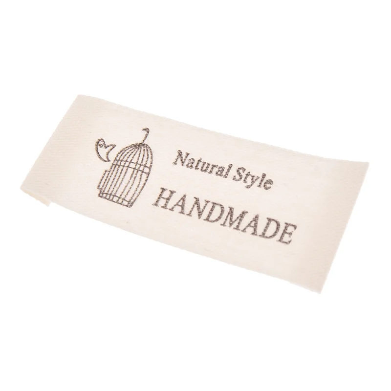 50 шт. моющиеся тканевые этикетки с надписью ручной работы для детской одежды