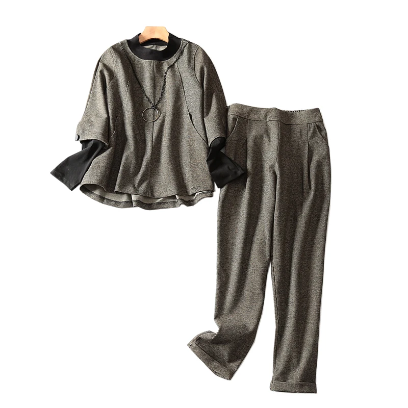 Новинка 2019 Осень-зима Samgpilee полный рукав для офиса девушек пуловер o-образный