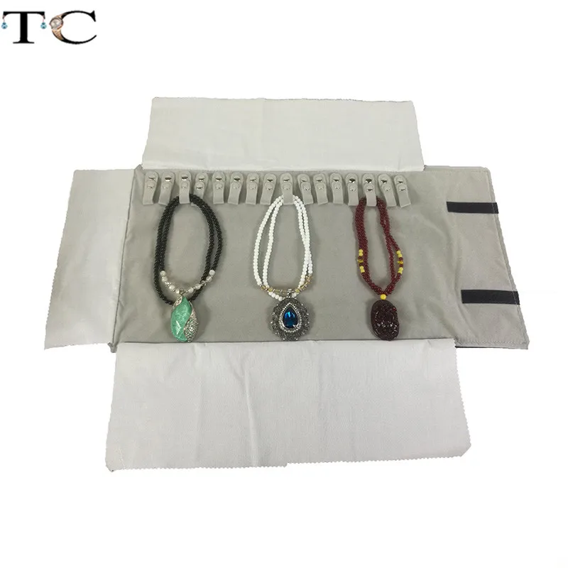 Портативные витрины для хранения ювелирных изделий черный бархатный органайзер