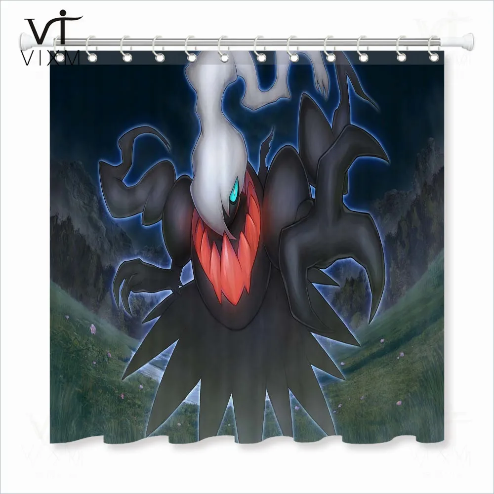 Мультяшная занавеска PokemonShower забавная японская аниме Водонепроницаемая для