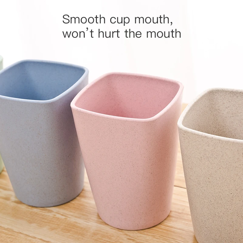 Пшеница PP материал воды чашки зубная щетка держатель стиральная стаканчик для