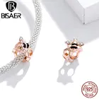 Бисер с маленькой Пчелкой из серебра 925 пробы с фианитами