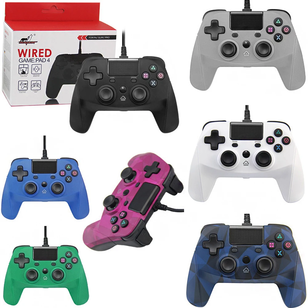 7 цветов Проводной контроллер Джойстик для SONY PS4 Геймпад PlayStation 4 консоль PS3/ПК с