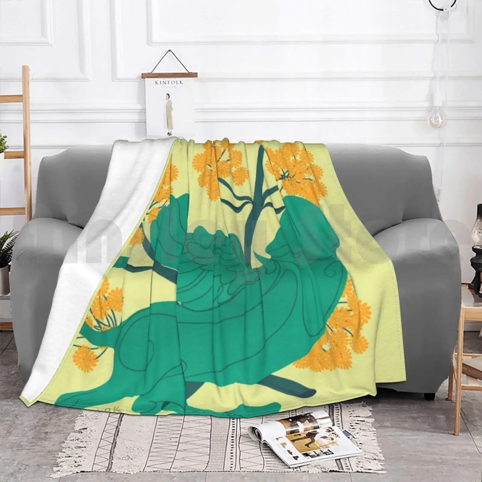 Одеяло с цветочными артефактами модное на заказ археология история искусства