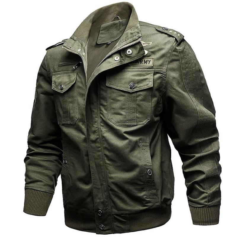 Куртка-бомбер мужская с несколькими карманами повседневная Молодежные куртки