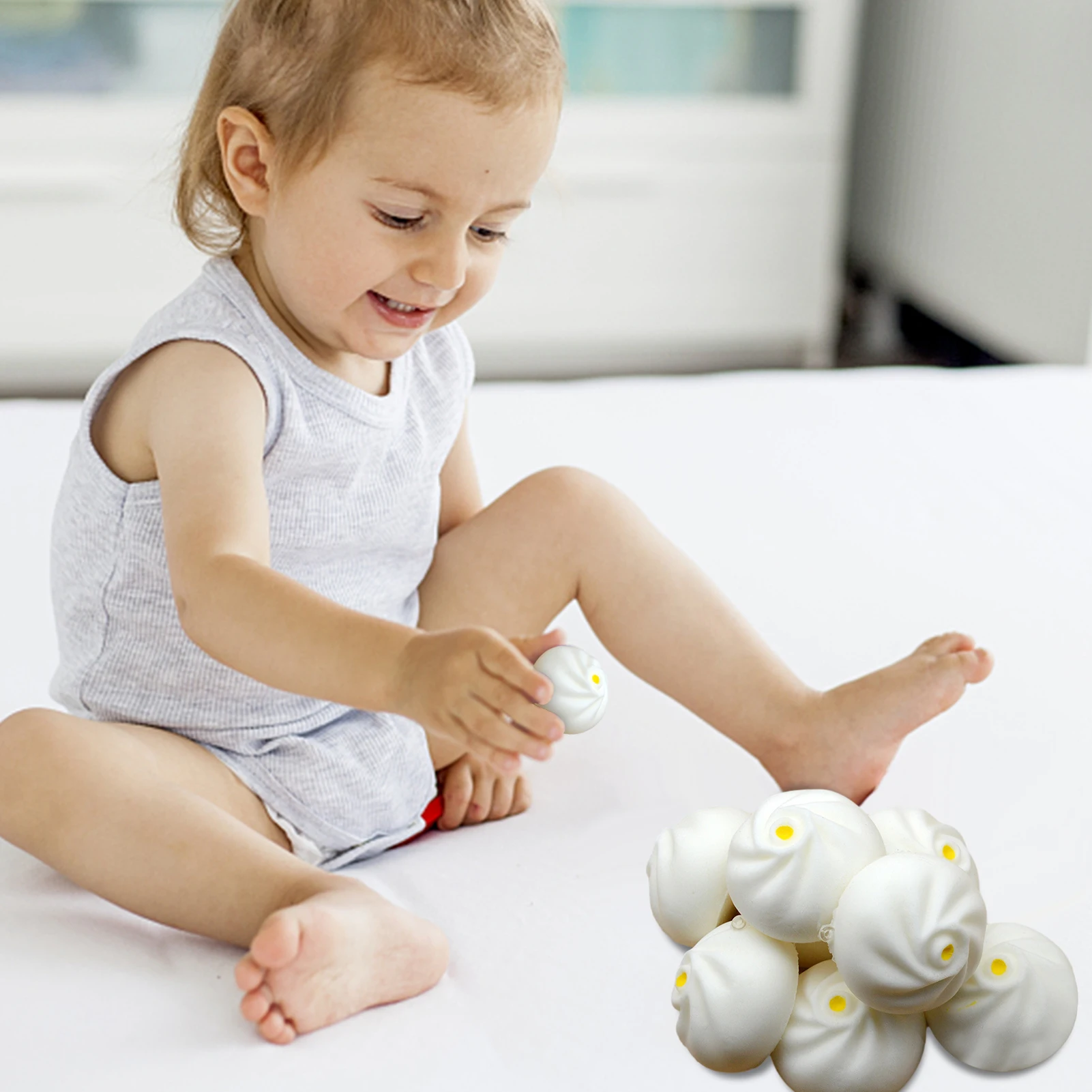 Mo&ntilde;o port&aacute;til de rebote lento de 6CM, mo&ntilde;o de PU suave para aliviar el estr&eacute;s y la ansiedad-3