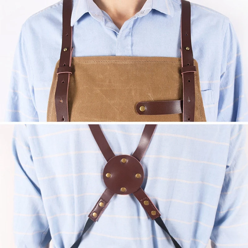 Акция! Парикмахерский фартук для мужчин женщин вощеный брезентовый парикмахеров