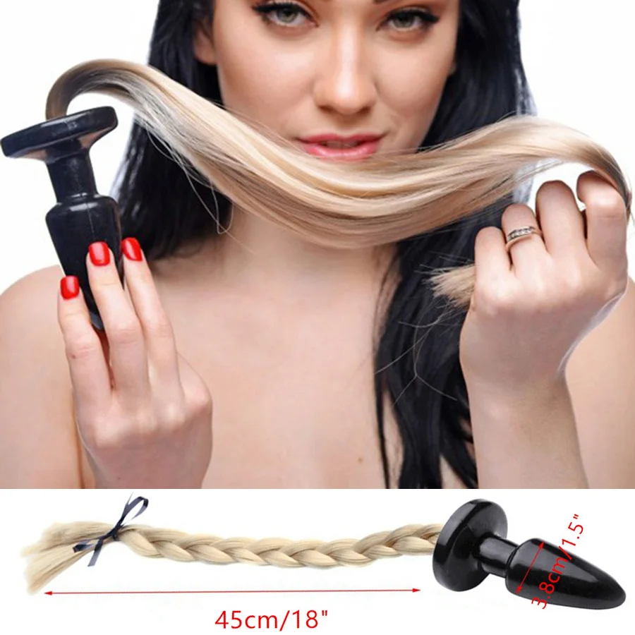 Силиконовая Анальная пробка большого размера анальная унисекс блондинка