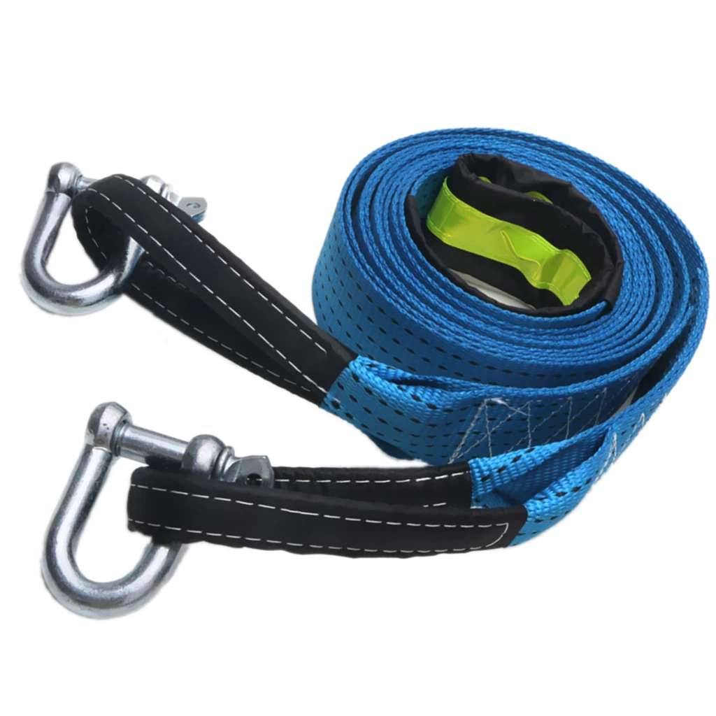 

Car Tow Rope Straps with Hooks 8 Tons 5 Meters Emergency Towing Rope Cable Cord Heavy Duty Securing Accessories