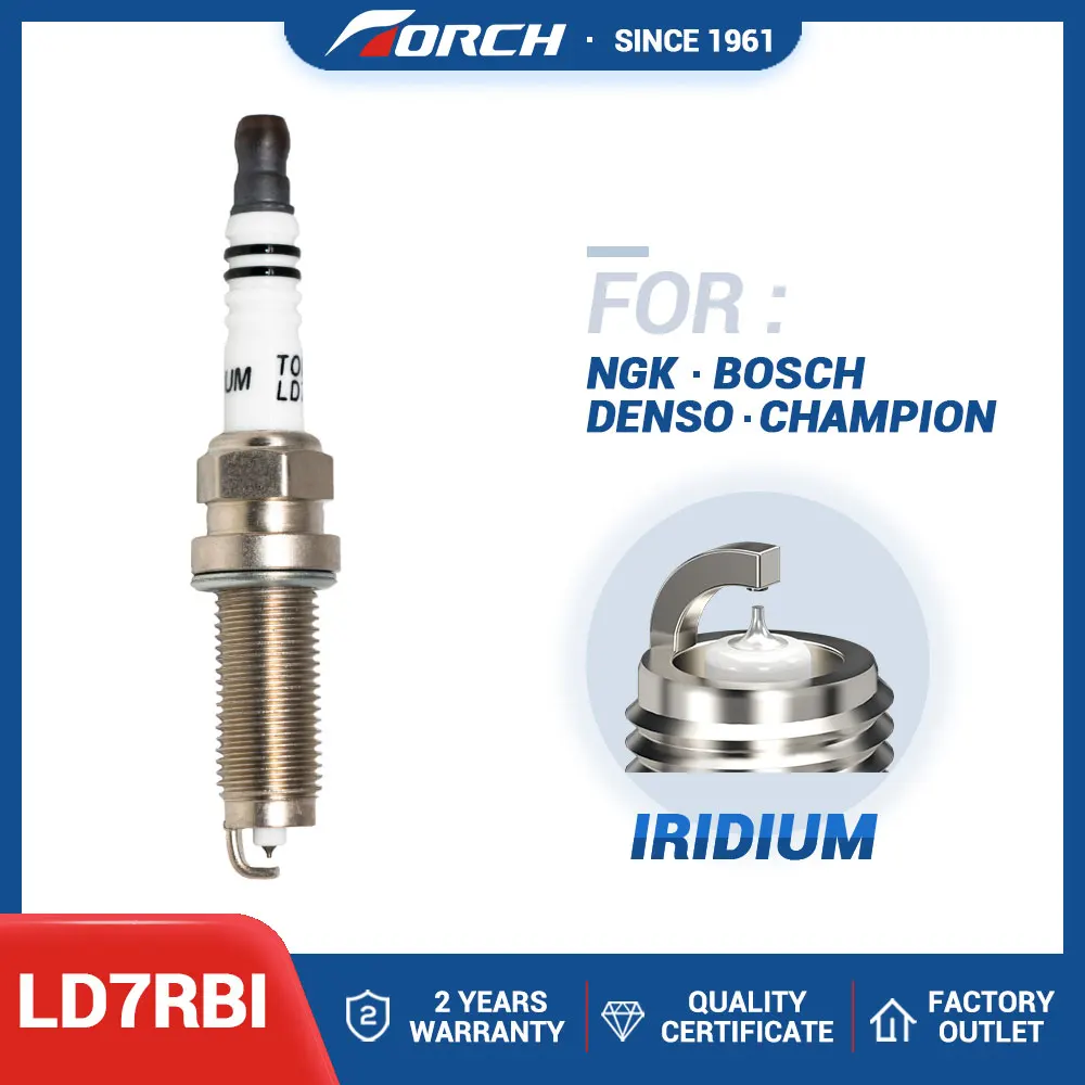 

NEW Torch LD7RBI Iridium Spark Plugs Replace for Candle DILZKAR7C11S 90137 Fit for 2015-2018 Honda Fit 1.5L
