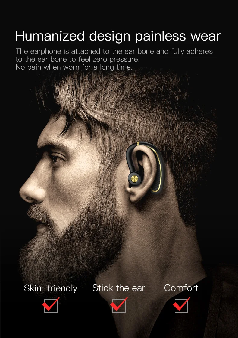 Handsfree Bluetooth наушники Автомобильная беспроводная гарнитура с Bluetooth наушники для телефона наушники с микрофоном громкой связи беспроводные наушники